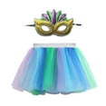 thumbnail image 1 of Bainana Girls Skirts Child Colorful Print Elastic Waist Ruffled Skirts Casual Fashion Girls Performance Wear With Blinder Yellow Size 2-4 Years, 1 of 3
