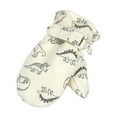 thumbnail image 1 of Bainana Gloves For Little Girls Boys Dinosaur Print Stretchy Full Finger Mittens Comfortable Thick Winter Child Ski Gloves Beige Size 2-4 Years, 1 of 5
