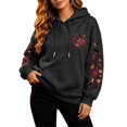 thumbnail image 1 of Bainana Halloween Hoodie Women Graphic Hooded Shirt Comfortable Spooky Season Hoody Black L, 1 of 4