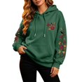 thumbnail image 1 of Bainana Halloween Hoodie Women Graphic Hooded Shirt Comfortable Spooky Season Hoody Dark Green L, 1 of 4