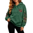 thumbnail image 1 of Bainana Halloween Hoodie Women Graphic Hooded Shirt Comfortable Spooky Season Hoody Dark Green XXL, 1 of 4
