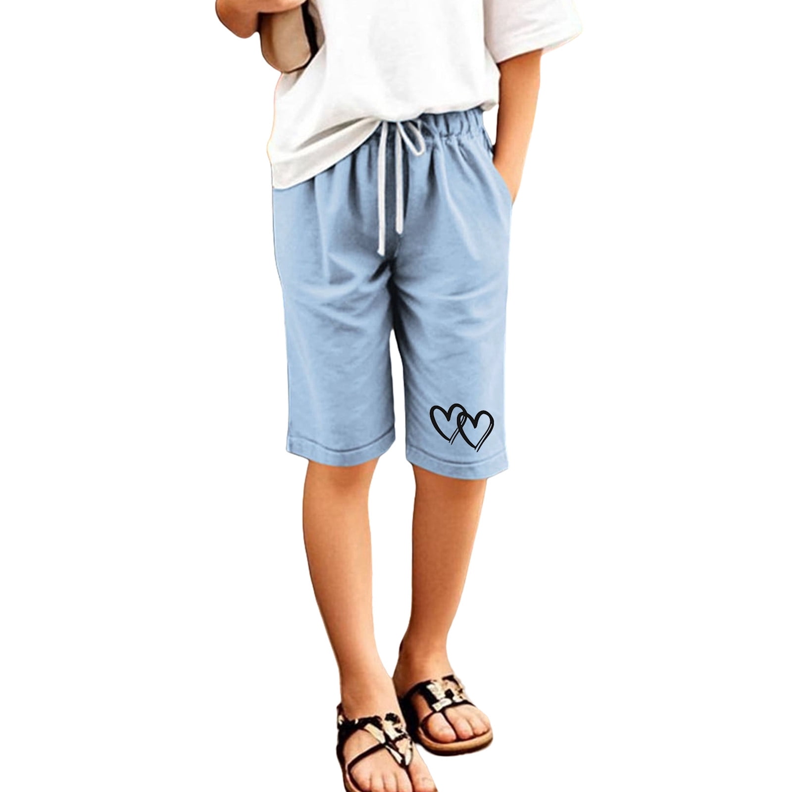 Bainana Jeans For Toddler Girls Love Print Zipper Button Straight Leg ...