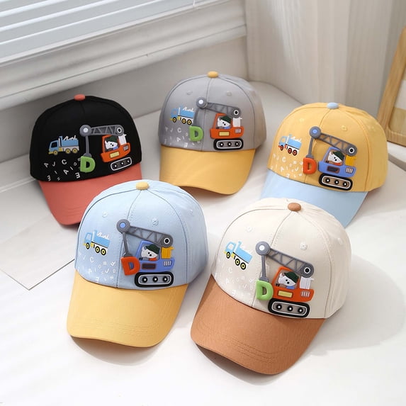 Bainana Kids Baseball Cap With Cartoon Print Unisex Toddler Adjustable Sun Hat For Boys And Girls Casual Beach School Dad Hat