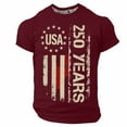 thumbnail image 1 of Bainana Kids Boys Patriotic Shirts USA Flag Print Short Sleeve Crew Neck Tops Boys 4th Of July Relaxed Fit Celebrate 250 Years Anniversary Graphic Tees Size 2-3 Years, 1 of 4