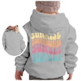 thumbnail image 1 of Bainana Kids Girls' Hoodies Letter Print Long Sleeve Hooded Sweatshirts Comfort Fit Child School Play Tops Clothes Light Gray Size 4-5 Years, 1 of 7