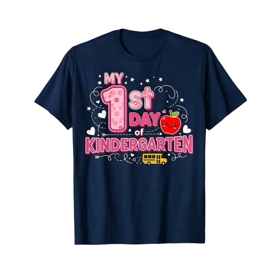 Bainana Kindergarten T Shirts For Girls Letter Print Short Sleeve Tops Big Kids Soft Back To School Tshirts
