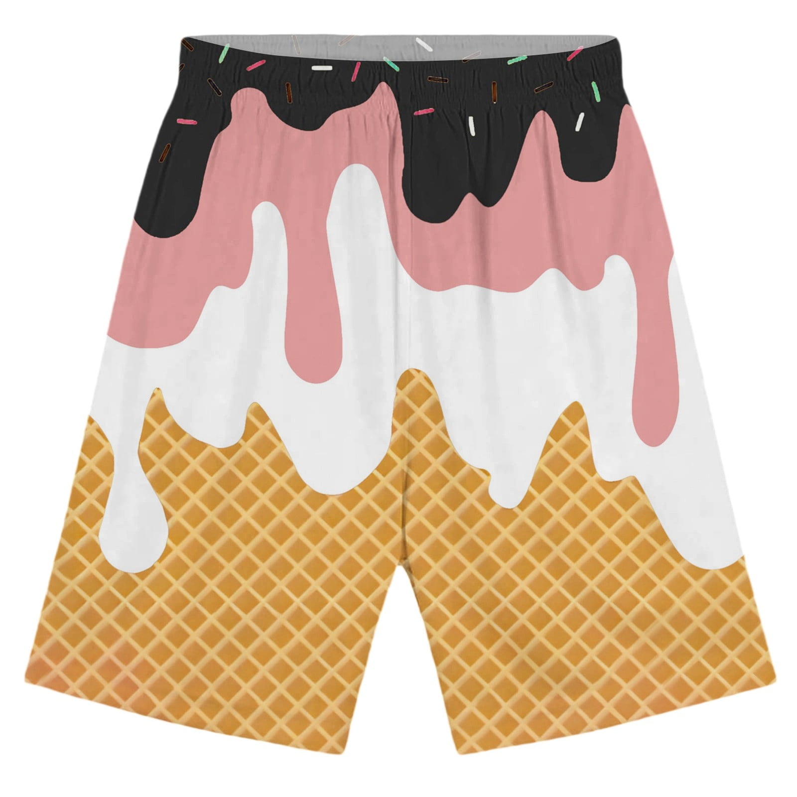Bainana Little Boys Girls Shorts Ice Cream Print Elastic High Waisted ...
