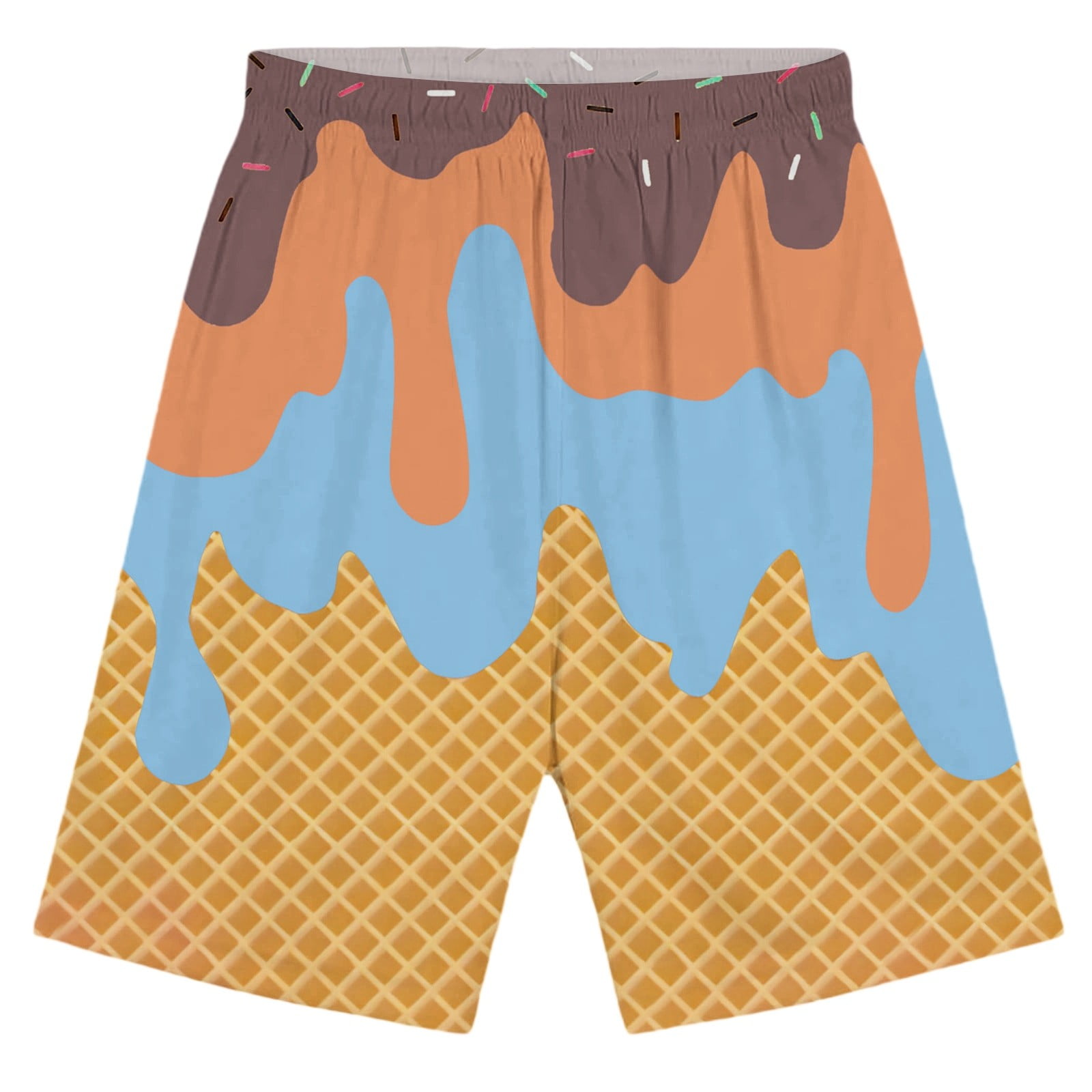 Bainana Little Boys Girls Shorts Ice Cream Print Elastic High Waisted ...