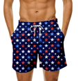 thumbnail image 1 of Bainana Mens Swim Trunks American Flag Patriotic Swim Shorts Independence Day Soft Breathable Summer Holiday Swimwear, 1 of 4