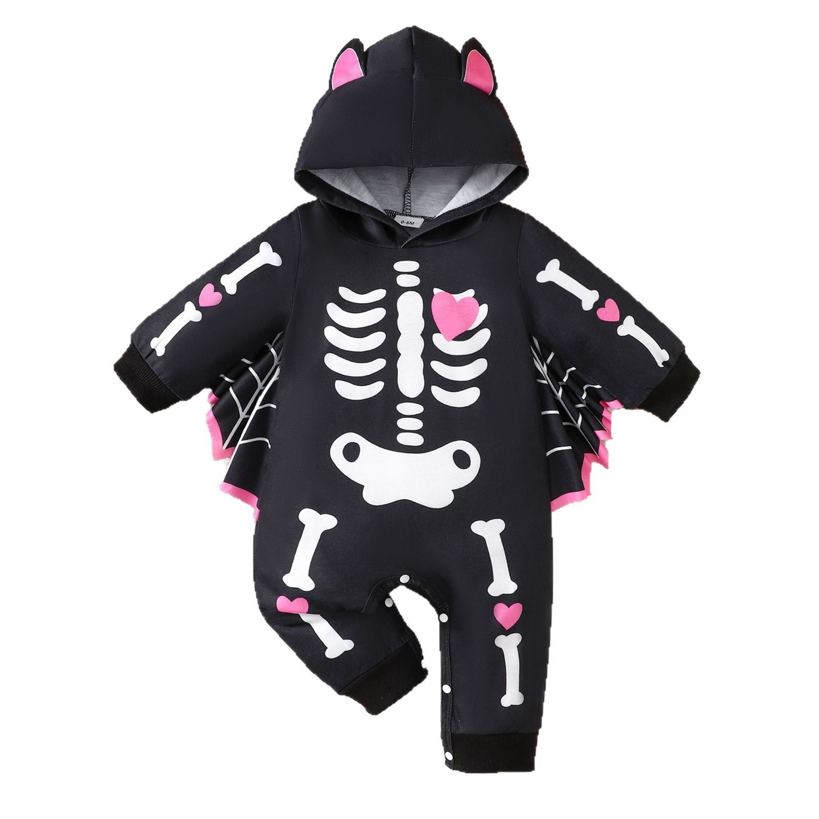 Bainana Boys Girls Halloween Romper Cartoon Skeleton Print Dolman ...