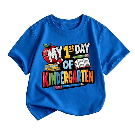 Bainana Short Sleeve T Shirts For Boys Letter Print Leisure Tops Big Kids Summer Tees