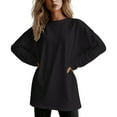 Bainana Spring Long Sleeve T Shirt For Women Solid Color Crew Neck ...