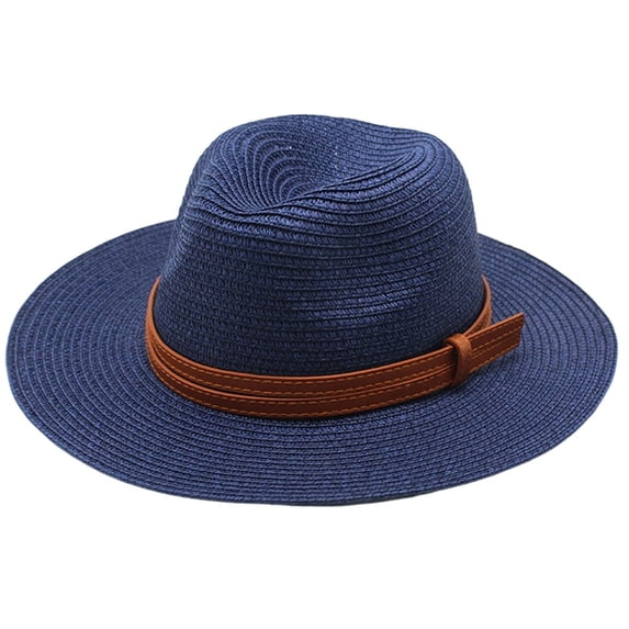 Bainana Sun Hat For Women Men Wide Brim Casual Lightweight Solid Color Straw Hat For Summer Outdoor