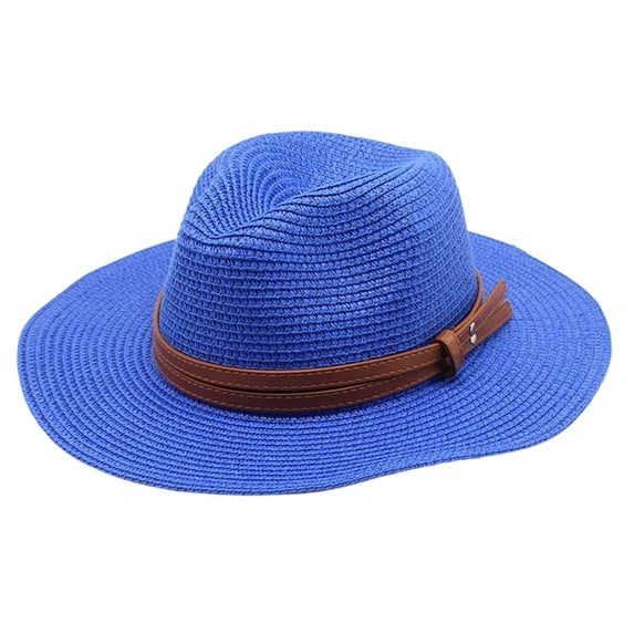 Bainana Sun Hat For Women Men Wide Brim Casual Lightweight Solid Color Straw Hat For Summer Outdoor
