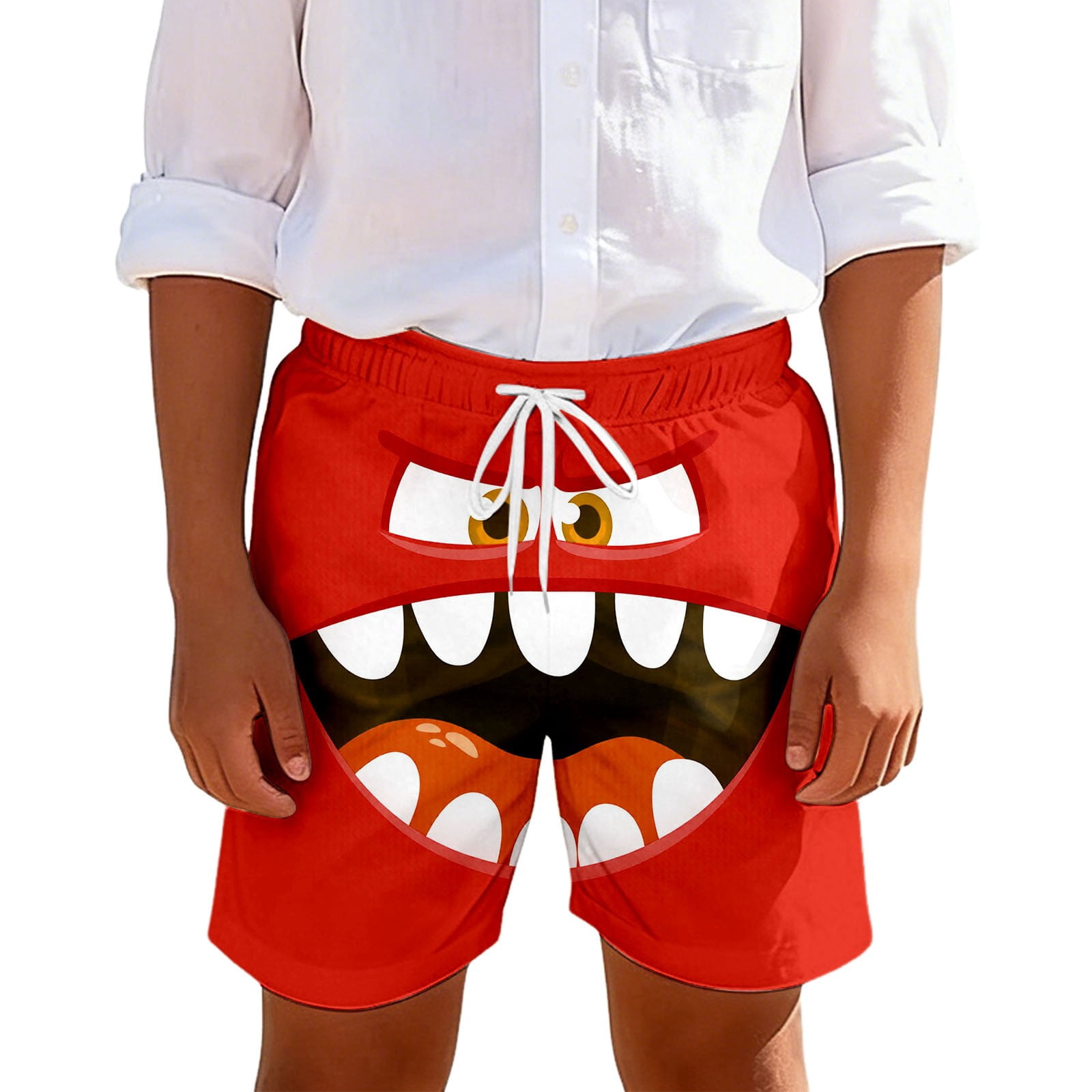 Bainana Swim Shorts For Boys Child Cartoon Print Elastic Waist Straight ...