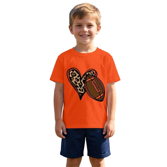 Bainana T Shirts For Girls Rugby Print Short Sleeve Tops Big Kids Comfortable Summer Tees
