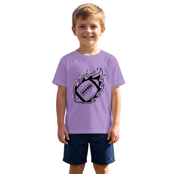 Bainana T Shirts For Girls Rugby Print Short Sleeve Tops Big Kids Cute Summer T-Shirts
