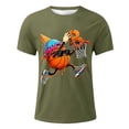 thumbnail image 1 of Bainana Boys Basketball T Shirts Graphic Print Short Sleeve Crew Neck Clothes Fashion Kids Everyday Wear Tops Clothes Army Green Size 2-3 Years, 1 of 4