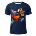thumbnail image 1 of Bainana Boys Basketball T Shirts Graphic Print Short Sleeve Crew Neck Clothes Fashion Kids Everyday Wear Tops Clothes Navy Size 6-7 Years, 1 of 4