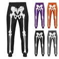 thumbnail image 1 of Bainana Boys Halloween Sweatpants Skeleton Print Elastic Waist Taper Leg Jogger Pants Kids Trendy Festival Party Playwear Trousers 3-4 Years Black, 1 of 4