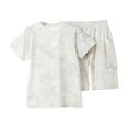 thumbnail image 1 of Bainana Toddler Boys 2 Pieces Outfit Set Tie Dye Print Short Sleeve Crew Neck Tops And Shorts Set Casual Handsome Little Boys Party Play Street Casual Wear Size 4-5 Years, 1 of 5