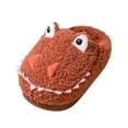 thumbnail image 1 of Bainana Toddler Girls Boys Slippers Dinosaur Print Anti Slip Easy On Shoes Fashion Cute Winter Kids Indoor Wear Orange Size 12-15 Months, 1 of 5