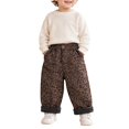 thumbnail image 1 of Bainana Toddler Leopard Pants Boys Elastic Waist Wide Leg Trousers Loose Daily Wear Pants, Size 1-8 Years, Khaki, 1 of 9
