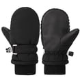 thumbnail image 1 of Bainana Toddler Mittens Skiing Gloves Color Block Full Finger Stretchy Windproof Snowgloves Kids Baby Youth Winter Mittens For Girls Boys Black Size 2-4 Years, 1 of 2