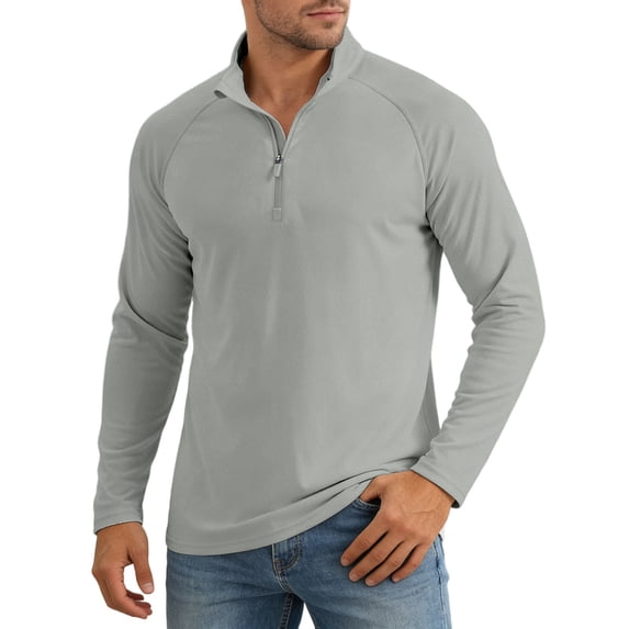 Bainana Tshirts Shirts For Men Solid Color Long Sleeve Lapel Collar ...