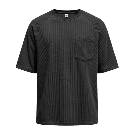 Bainana Tshirts Shirts For Men Solid Color Short Sleeve Crew Neck Tops ...