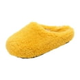 thumbnail image 1 of Bainana Warm Slipper For Little Boys Girls Solid Color Anti Slip Easy On Shoes Comfortable Soft Toddler Unisex Kids Autumn Winter Slippers Yellow Size 5-6 Years, 1 of 6