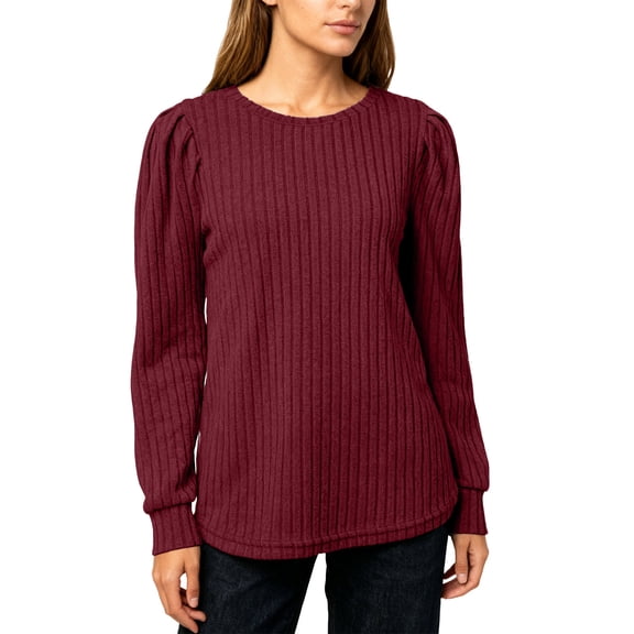 Bainana Women Casual Tops Solid Color Long Sleeve Crew Neck Shirt Fashion Loose Ladies Summer Regular Fit Tee Shirt Size Xl