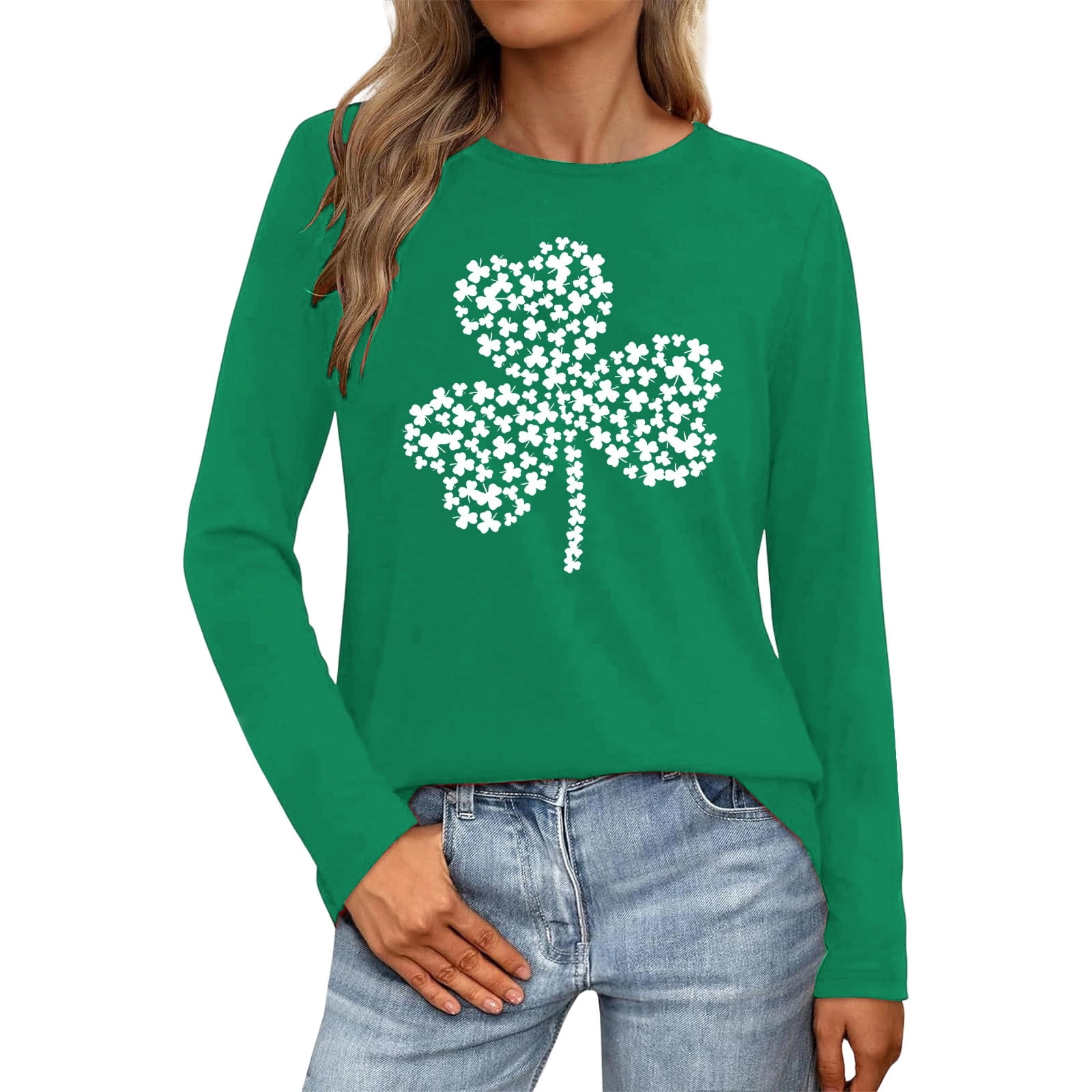 Bainana Women'S Casual T Shirt Floral Print Long Sleeve Crew Neck T ...