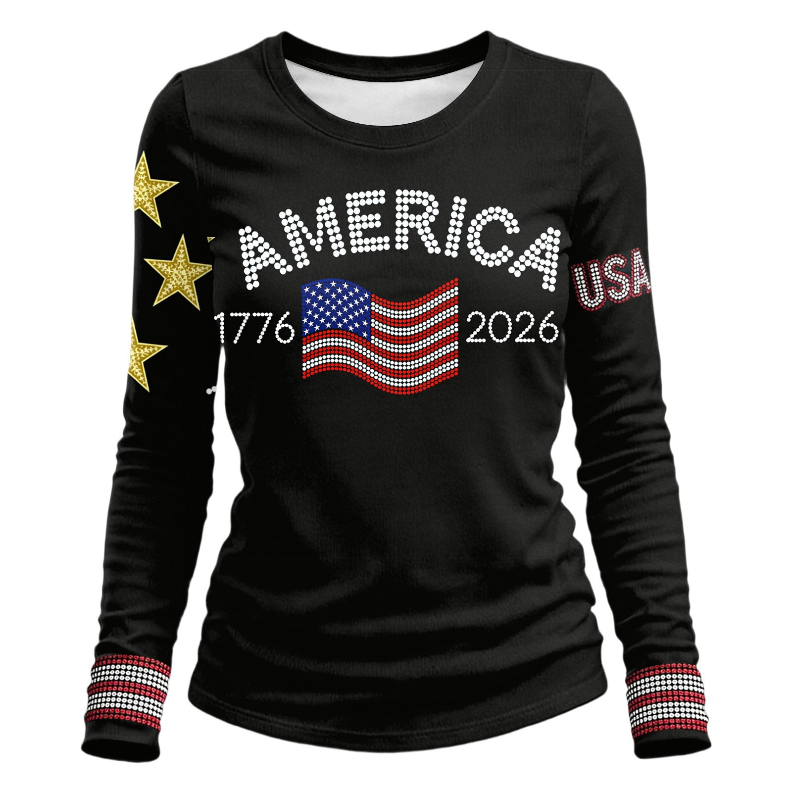 Bainana Women'S Summer Shirts 250Th Anniversary Print Long Sleeve Crew ...