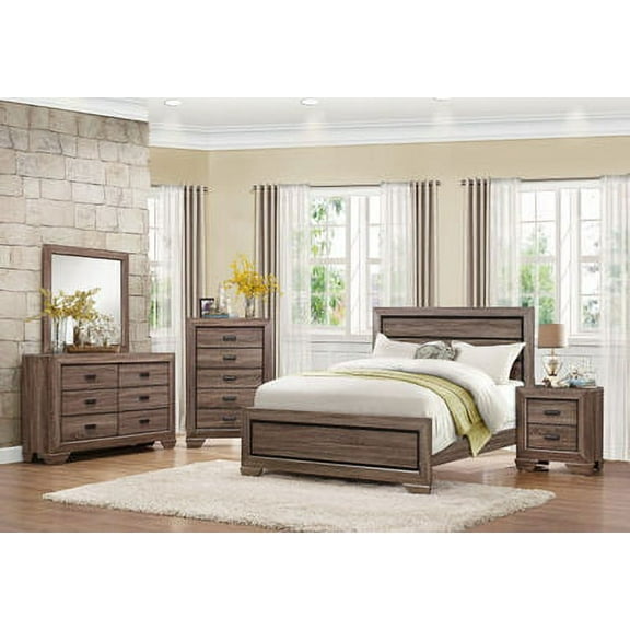 Bainbridge 4 Piece Provincial Queen Bedroom Set in Beechwood