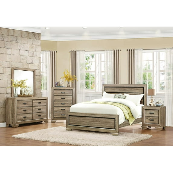 Bainbridge Casual 4 Piece California King Bedroom Set in Beechwood