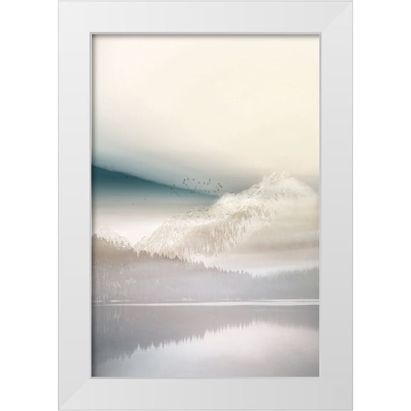 Bainbridge, Hope 11x14 White Modern Wood Framed Museum Art Print Titled - Vanilla Landscape I