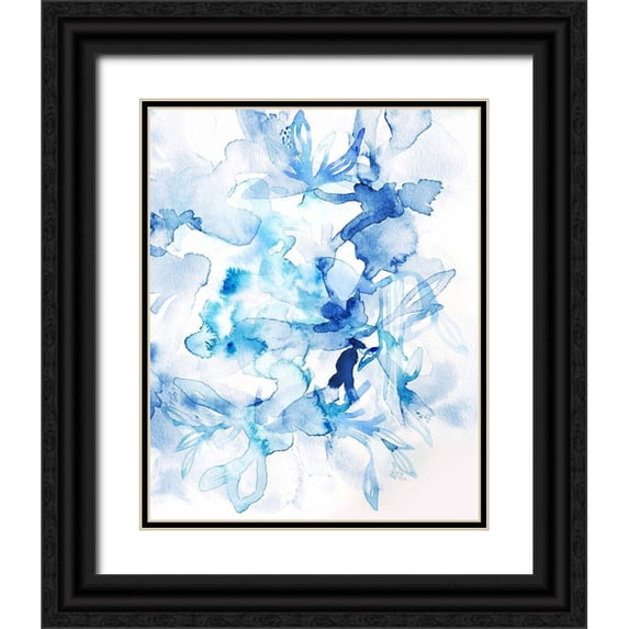 Bainbridge, Hope 15x18 Black Ornate Wood Framed with Double Matting Museum Art Print Titled - Lullaby Blue III