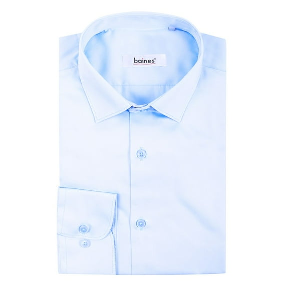 Baines, 100% Organic Cotton Slim-Fit Button-Down Men’s Dress Shirts with Matching Tie Sweatproof Casual Long Sleeve Cotton Shirt