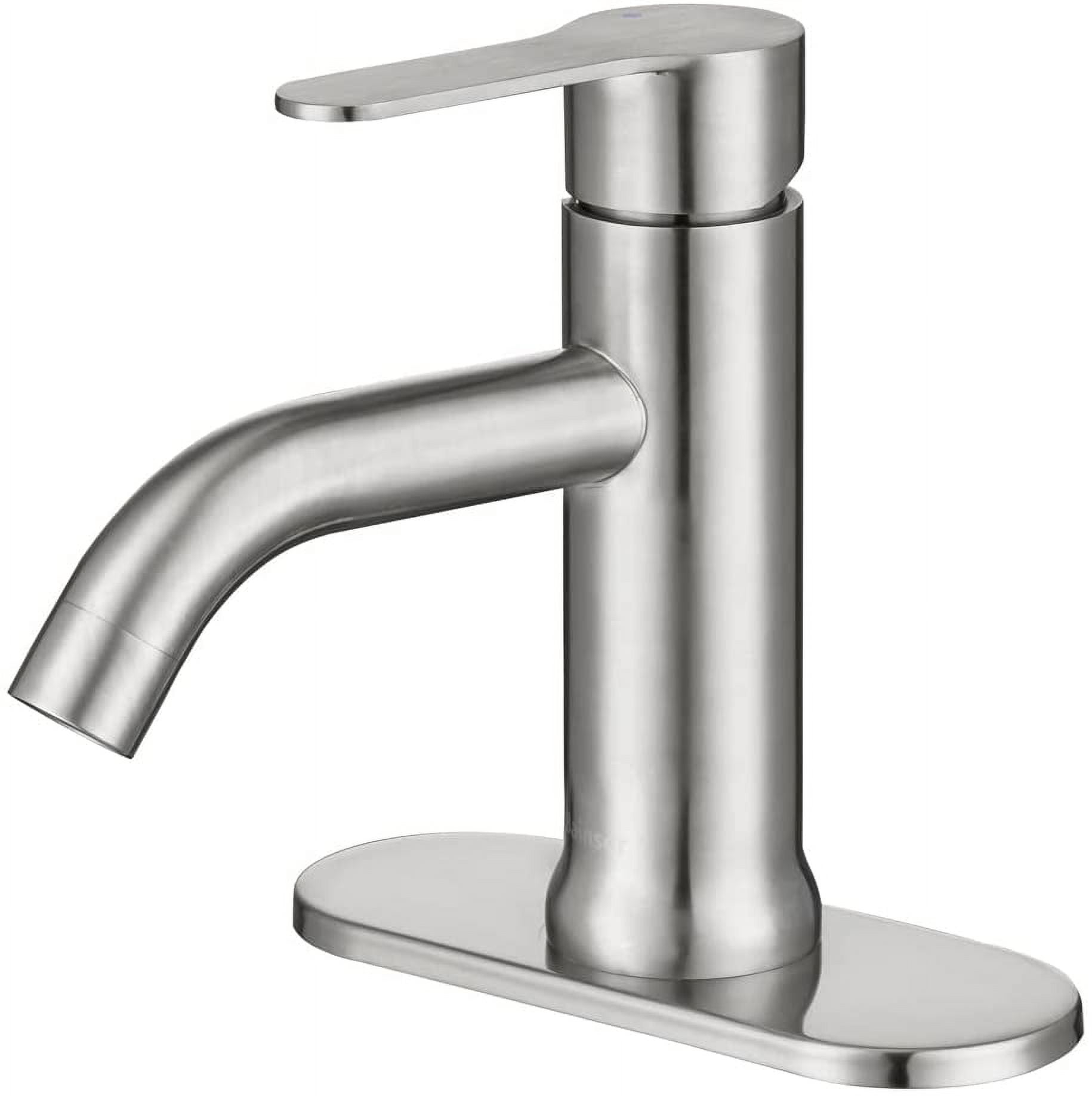 Bainser Single Hole Bathroom Faucet with Deck Plate (1 or 3 Holes