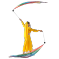thumbnail image 1 of Baisdan Dance 2pcs Multi-Color Dance Veil Poi Dance Accessories 8#Rainbow, 1 of 7
