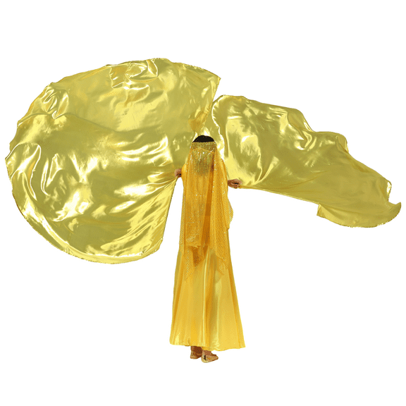 Baisdan 75'' Worship Flags for Dance Church, Praise Dance Flags for Worship, Praise Flags with Rods, 2Pack, Gold