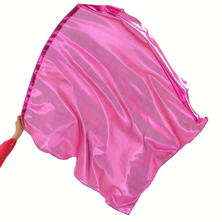 Baisdan Worship Flag for Dance Church Praise Dance Flags for Worship with Flexible Rod, Dark Pink, 1Pack