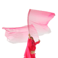 thumbnail image 1 of Baisdan Dance Rectangle Flag Worship Flag Church Praise Dance Accessories 1 Pair 5#WHITE-PINK-RED, 1 of 5