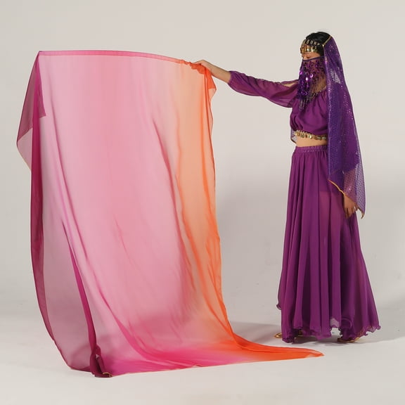 Baisdan Worship Flag for Dance Church Praise Dance Flags for Worship, 7# ORANGE-RED-PURPLE, 1 Pack