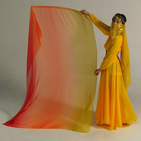 Baisdan Worship Flag for Dance Church Praise Dance Flags for Worship, 2# YELLOW-ORANGE-RED, 1 Pack