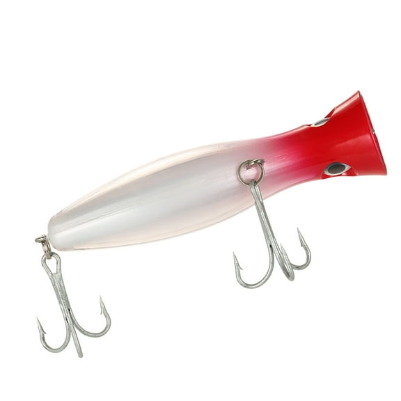 Bait 12cm / 45g Large Popper Lure Artificial Seal Lure 3D Eyes Hard Popper Fishing Lure With Hooks And Ring For Saltwater Freshwater