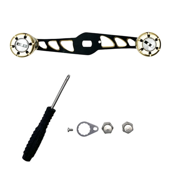 Bait Casting Fishing Reel Handle Aluminum Alloy Baitcasting Fishing Reel Rocker Baitcasting Reel Handle for Fishing (Gold)