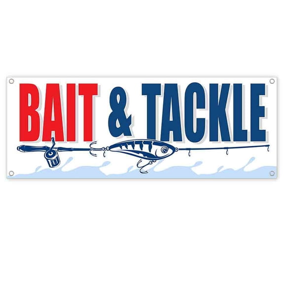 Bait & Tackle 13 oz Vinyl Banner With Metal Grommets