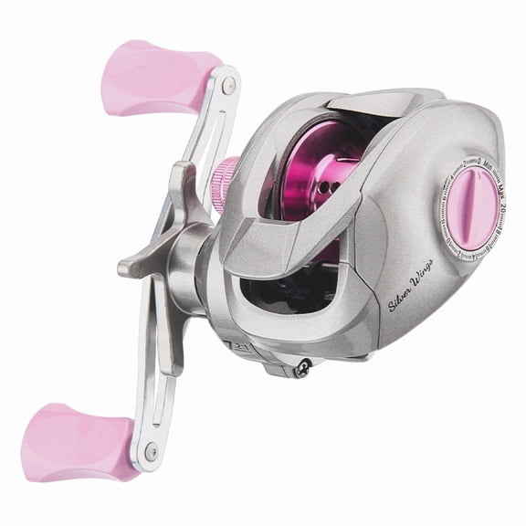 Baitcasting Fishing Reel With Semi-ceramic Bearings 8KG/17.64LB Max Drag 7.2:1 High Speed Gear Ratio Orange&Pink